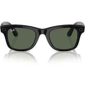 Resim Ray-Ban Meta Wayfarer Akıllı Gözlük Parlak Siyah G15 Yeşil RW4008 