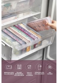 Resim Selka Home 12 Adet 1 Lt. Nora Organizer Buzdolabı Buzluk Düzenleyici Saklama Kabı 