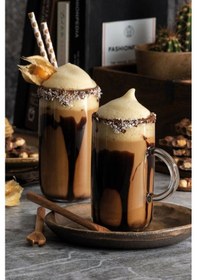 Resim Paşabahçe İconic Kulplu 6 Lı Latte Sunum Bardağı - Kupa Meşrubat Su Bardağı 