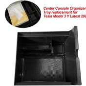 Resim Kosona Tesla 21 Model3/y Orta Konsol Organizer Abs Anti Kayma Padli Depolama Kutusu 