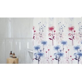 Resim Tropik Banyo Duş Perdesi 8747 Model Çift Kanat 2X110X200Cm Çok Renkli 