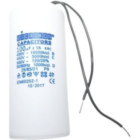 Resim Microkon 100 mf Kondansatör 400-450 V Kablolu (Daimi) 