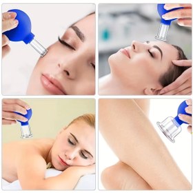 Resim Yüz kupa cihazı, yüz şişme bardakları ev tipi güzellik aletleri, çevre dostu PVC malzeme, önceki ve sonraki tedavi için uygun 