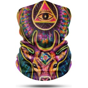 Resim Geyik Desenli Motosiklet Bandana Boyunluk Outdoor Balaklava 