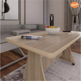 Resim Eliusta Tekerlekli Mdf Masa %100 Mdf Salon Orta Sehpa Yemek Masası Ofis Sehpa 