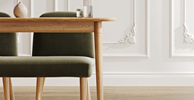 Resim Lyno 77x140 Sabit Yemek Masası Takımı (Roa Bench & 2 Venn Sandalye) - Performans Keten - Tuğla / Açık 