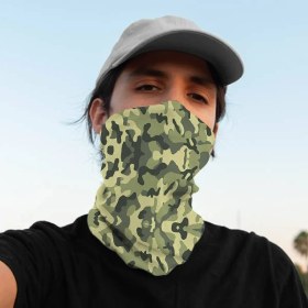 Resim Hediyemen Yeşil Kamuflaj Motorcu Boyunluk Maske Bandana 