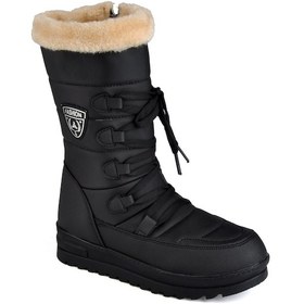 Resim Fermuarlı İç Kısmı Kürklü Kadın Kar Botu Çizme 001 