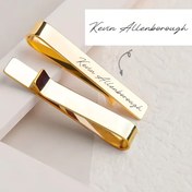 Resim 1 adet Kişiselleştirilmiş Erkek Paslanmaz Çelik Kravat Klipsi - Kazınmış Kalp Metni ve Sanatsal Tasarım, Minimalist Tarz, Metal Arka Plan, Erkek Arkadaşa Mükemmel Hediye, Babalar Günü, Sevgililer Günü veya Karnaval için 