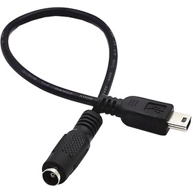 Resim Dc Barrel Jack 5.5 2.1Mm To Mini Usb 5 Pin Çevirici Power Kablosu 