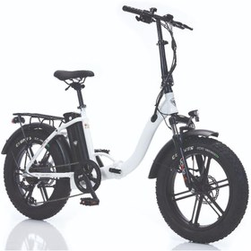 Resim Corelli Voniq-S Eco MG 20 Jant 42K H.Disk Folding Fat Bike Elektrikli Bisiklet Krem 
