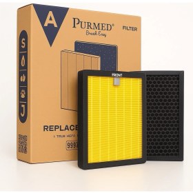Resim Purmed Pure Flat Hava Temizleme Cihazı Uyumlu Hepa + Karbon Filtre 