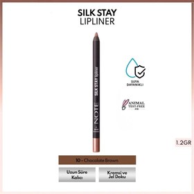 Resim Note Silk Stay Lipliner Suya Dayanıklı İpeksi Dudak Kalemi 10 Chocolate Brown 