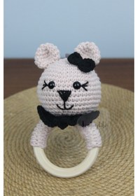 Resim Aleylife Amigurumi Organik Ayıcık Çıngırak Diş Kaşıyıcı 