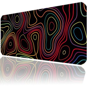 Resim İlyuka Mousepad 90x40cm Büyük Boy Xxl Mp379040 Colored Topography 