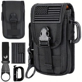 Resim Willowhaven Yeşil Us Bayraklı Molle Bel Çantası Su Şişe Tokalı Ayarlanabilir Askılı Dayanıklı Nylon Telefon Çantası Yeşil 