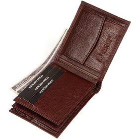 Resim Newish Polo Erkek Hakiki Deri Cüzdan Ve Kartlık - New050 Kahverengi 