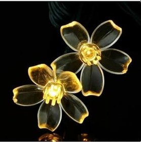 Resim Chermik Çiçek Desenli 30 Led li Solar Bahçe Lambası Güneş Enerjili 2 Fonksiyonlu Bahçe Led 