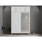 Resim Panama Sürgülü Yüklüklü Portmanto Vestiyer Ayakkabılık Mb 140cm 