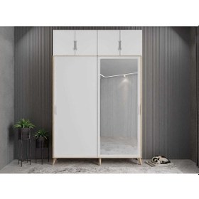 Resim Panama Sürgülü Yüklüklü Portmanto Vestiyer Ayakkabılık Mb 140cm 