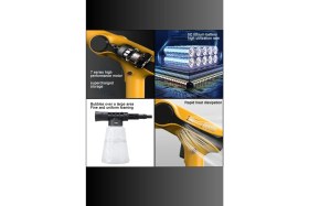 Resim Araç Yıkama Makinesi Şarjlı 1200 Mah Batarya Hayvan Yıkama, Bahçe Sulama Makinesi PR-AC96 Huracan 
