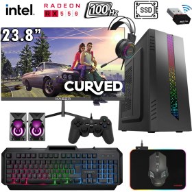 Resim Xaser Tetrix X120 I5 4570 16GB Ram 512GB SSD 4gb RX550 23.8" 100Hz Oyuncu Masaüstü Bilgisayarı 