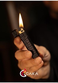 Resim Caka Lighter Petra Titan Black Benzinli Çakmak - Ckl-069 