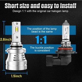 Resim Ebitda 12x Zes-3570 Led 6000k 30000lm 100w Hb4/9006 Otomobil Far Ampulü 