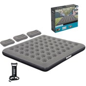 Resim Bestway Ultra King 3 Kişilik Şişme Yatak, El Pompası Ve Yastık 203x183x22cm 671hc Bw149 Gri 