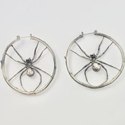 Resim Vintage Yuvarlak Örümcek Küpeçleri, Yaratıcı Böcek Temalı, Partiler İçin Basit Tasarım, Erkekler ve Kadınlar İçin Uygun, Günlük Giyim ve Hediye veya Anı Olarak Mükemmel. 
