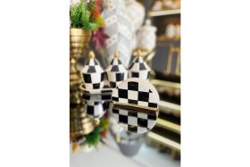 Resim Arter Home Damalı Siyah Peçetelik 