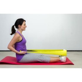Resim Yoga & Pilates Egzersiz Bandı Sarı Renk 1.5 Metre 