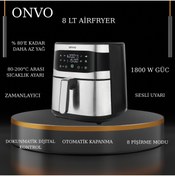 Resim ONVO 1800 W gücü sayesinde hızlı ve etkili pişirme 8 LT Airfryer 