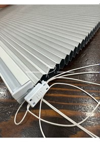 Resim Blackout Karartma Plise Perde Honeycomb Düet Akordiyon Perde Termal Özellikli 