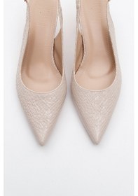 Resim Luvishoes Luvi Shoes Value Bej Desenli Kadın Topuklu Ayakkabı Bej Yılan Bej 