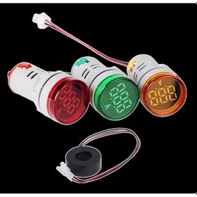 Resim Ad22-22a 22mm Dijital Ampermetre 0-100a Ac Sarı 