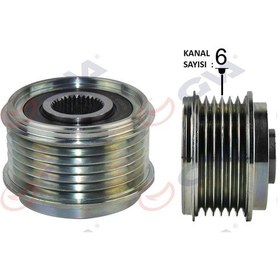 Resim Gva 2811005 Alternatör Kasnağı Renault Clıo Iv 12 Captur I 13 Clıo V 19 Fluence 09 12 Kangoo Iı 08 Megane Iı-ııı-ıv Talısman 15 Kadjar 15 Dacıa Duster 10 Dokker 12 Nıssan Juke 10 1.5dci 6 Kanal 7711368727-8200660057-8200960533 