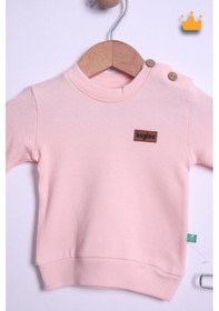 Resim Babyhola Kız Erkek Bebek Çocuk Takım Pamuk Düğmeli Alt Üst Takım 23631 Pembe 