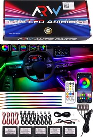 Resim ARW Daewoo Racer RGB Araç İçi Ambiyans 210 Mod Full Fonksiyon Uyumlu 