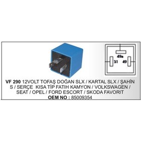 Resim Flasor 12V Kisa Fatih Vw Seat Opel Escort 504629419 
