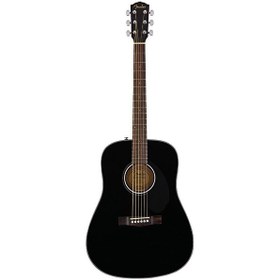 Resim Fender CD-60S Dreadnought Black Akustik Gitar 