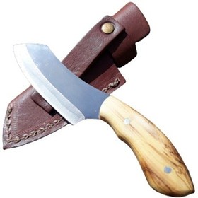 Resim Zeytin Sap El İşçiliği Küçük Av Bıçağı 16cm Kahverengi 