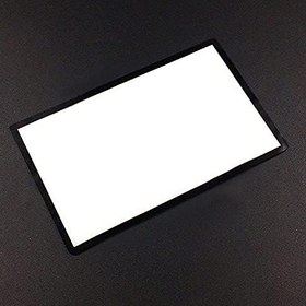 Resim 3DS XL/Yeni 3DS XL LLConsole için Yapışkanlı Cam Üst Ekran Çerçevesi Lens Kapağı LCD Ekran Koruyucu (Siyah) 
