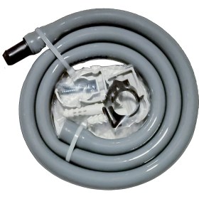 Resim Plasyay Düz Duvar Sabitlemeli Taharet Hortumu Plastik Kelepçeli 100 cm Gri 