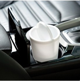 Resim Dancemonkey Cbtx Plastik Sallanan Kapak Araba Depolama Yuvarlak Varil Beyaz 