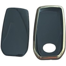 Resim Autohan Keys Toyota Chr, Hilux, Corolla, Land Cruiser, Yaris Cross, Camry, Rav4 İçin 2 Butonlu Nano Anahtar Kılıfı Gri-altın 