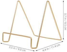 Resim 2 Adet Plaka Tutucu Ekran Standı Dekoratif Kitap Tutucu Plaka Tutucu Resim Masa Centerpiece Için Küçük Fotoğraf Standları Standı 