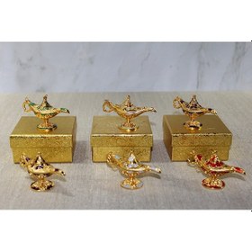 Resim Larimar Mineli Metal Alaaddin Lambası Model 2 