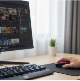 Resim Büro Ev Ofis Oyun Bilgisayarı İçin Kırmızı Kablosuz Parmak Destekli Mouse Diğer 