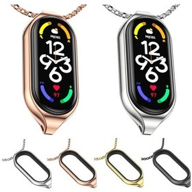 Resim Sones Xiaomi Mi Band 7/7 Nfc Mıjobs Metal Kolye Paslanmaz Çelik Saat Kolye 
